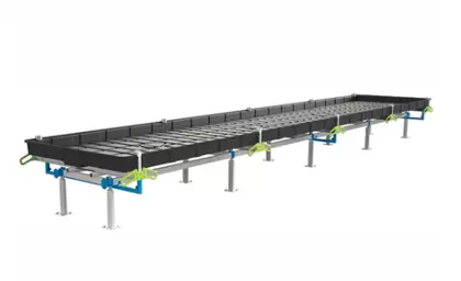 BOTANICARE SLIDE BENCH: 4FT WIDE x 14.5FT LONG x 12IN HIGH, TRILOCK