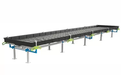 BOTANICARE SLIDE BENCH: 4FT WIDE x 18.5FT LONG x 20IN HIGH