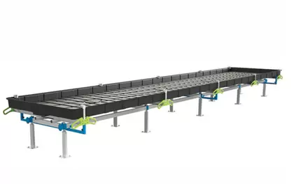 BOTANICARE SLIDE BENCH: 4FT WIDE x 33.5FT LONG x 12IN HIGH