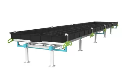 BOTANICARE SLIDE BENCH: 4FT WIDE x 100.5FT LONG x 30IN HIGH, TRILOCK