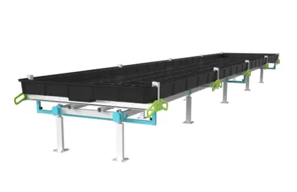 BOTANICARE SLIDE BENCH: 4FT WIDE x 19.5FT LONG x 30IN HIGH