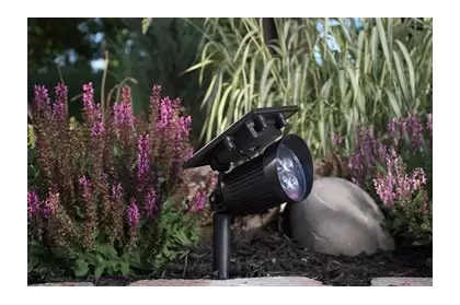 Moonrays Solar Black Plastic High Power Spotlight