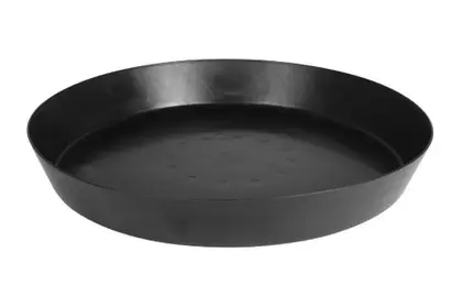 Gro Pro Heavy Duty Black Saucer w/ Tall Sides - 25 in (10/Cs)