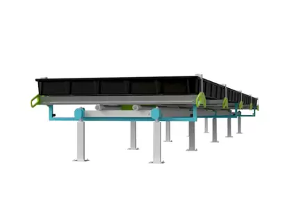 BOTANICARE SLIDE BENCH: 4FT WIDE x 14.5FT LONG x 20IN HIGH, TRILOCK