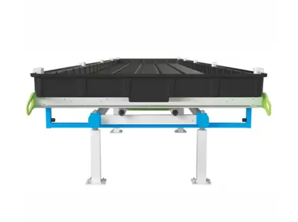 BOTANICARE SLIDE BENCH: 4FT WIDE x 33.5FT LONG x 30IN HIGH, TRILOCK
