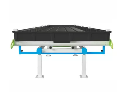 BOTANICARE SLIDE BENCH: 4FT WIDE x 20.5FT LONG x 30IN HIGH, TRILOCK