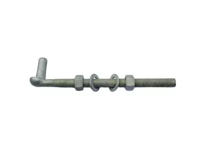 Hingle Bolt - 3/4" By 10"-Hot Dipped Galvanized W/2 Nuts And 2 Washers