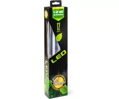 SunBlaster High Output 24-LED 6400K 12W Strip Light, 12"