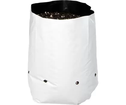Hydrofarm Black & White Grow Bag, 2 gal (20 packs of 25)