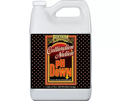 FoxFarm Cultivation Nation&reg; pH DOWN, 1 gal, case of 4