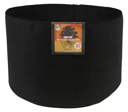 Gro Pro Essential Round Fabric Pot - Black 30 Gallon (30/Cs)