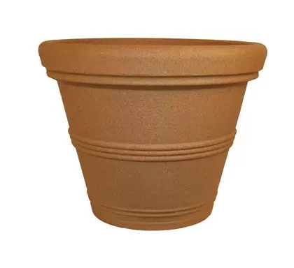 Tusco 13.5" Rolled Rim Planter Sandstone