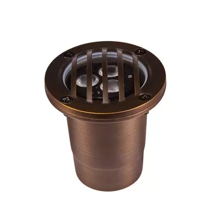 Alliance Outdoor Lighting In-Ground Well Light, 35W Ceramic Bi-Pin MR-16 Halogen Aged Brass | AOLGL160