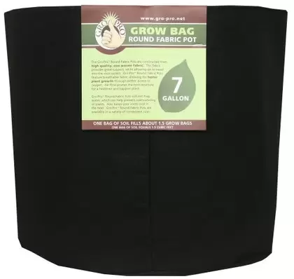 Gro Pro Premium Round Fabric Pot 7 Gallon (84/Cs)
