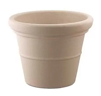 HC 30" Terrazzo Round Planter w/ Heavy Rim Sandstone Akro Mils