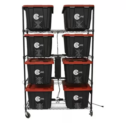 Ez Cure - 8 Pack with 4 Tier Shelf - EZ TRIM HARVESTING