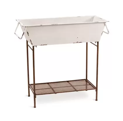 Deer Park Large White Tub Floor Planter