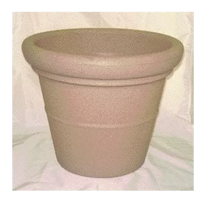 HC 24" Terrazzo Round Planter w/ Heavy Rim Sandstone Akro Mils