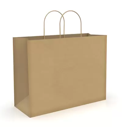 Recycled Shopping Bags – Large (16″ x 6″ x 12″) – Kraft