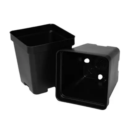 T. O. Plastics 03.25 Press Fit Pot Square Vacuum Deep 325 Black 450 Per Case 48 Cases Per Pallet 700014C Use 705115C With Tray