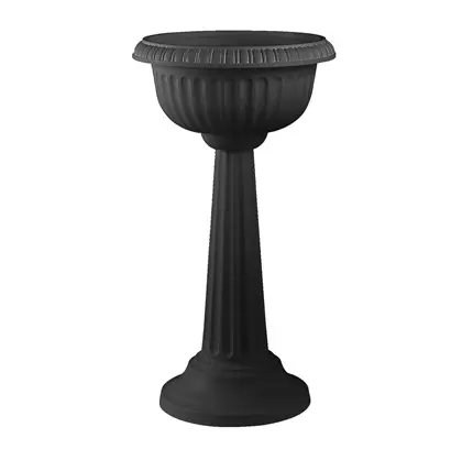 Bloem 18" Grecian Pedestal Urn Black