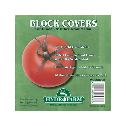 Rockwool Block Cover, 6", Pack of 40