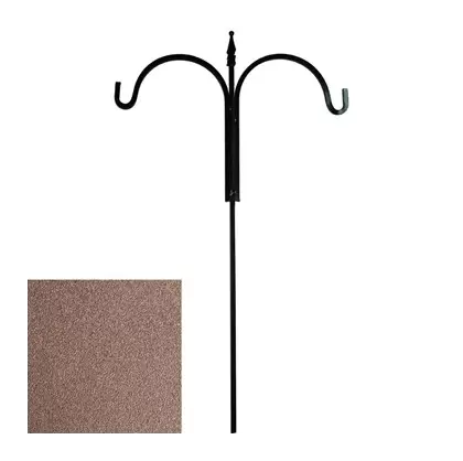 AGW 90"x24" Square Tall Double Shepherd Hook w/ Finial Bronze