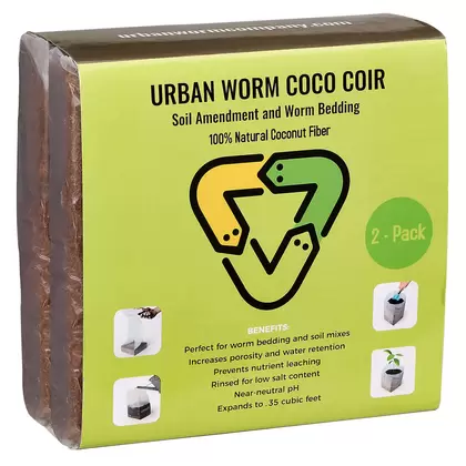 Urban Worm Coco Coir 1.4 Lb BlockUrban Worm Coco Coir 1.4 Lb Block
