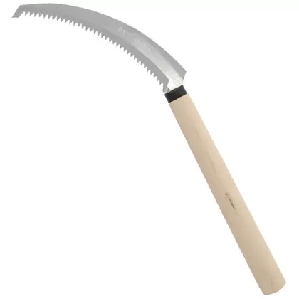 Harvest Knife Weeding Sickle With Wood Handle - Stainless Steel Blade