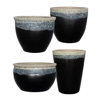 MCarr 26pc Mixed Planter Pallet Volcanic Glossy Black