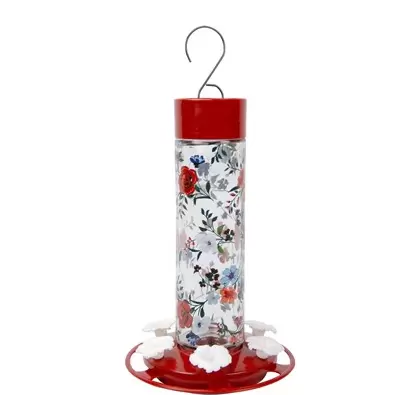 Natures Way 20oz Decorative Hummingbird Feeder Vintage Blossom