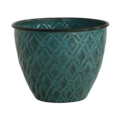 Robert Allen 5" Diamond Planter Seafoam