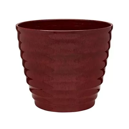 Southern Patio 14" Beehive Planter Red Splatter