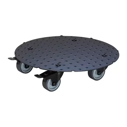 TDI Medium Round Aluminum Plant Caddy Black