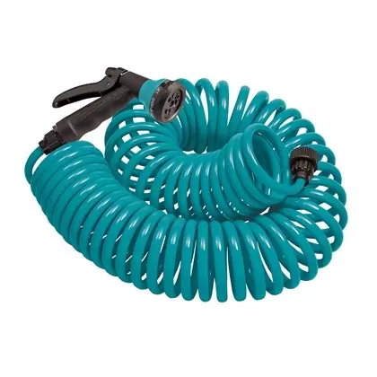 Orbit 25' Hose Coil with Nozzle Blue