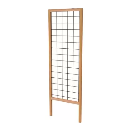 Panacea 72" Wood-Framed Wire Grid Trellis Natural Cedar Finish