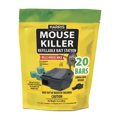 Harris 20pk Mouse Bars w/ Refill Station