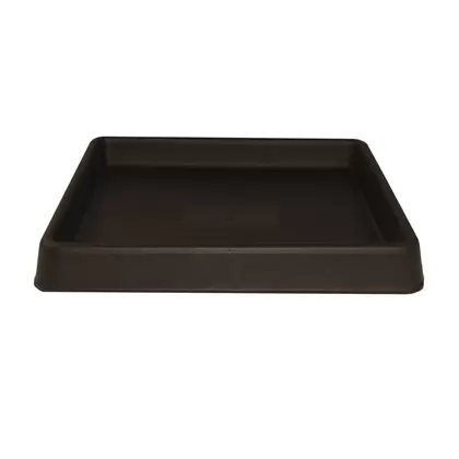 Tusco 12" Square Saucer Planter Tray Espresso