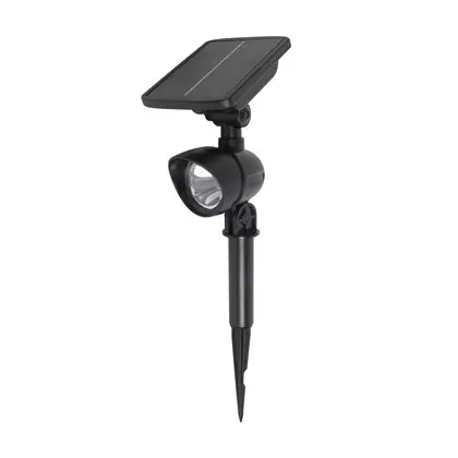 Moonrays Solar Black Plastic Spotlight