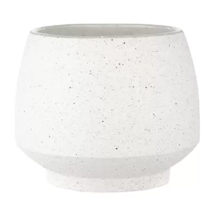 SSI 4.5" Stoneware Tapered Pot White