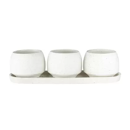 SSI Stoneware Trio Assortment White