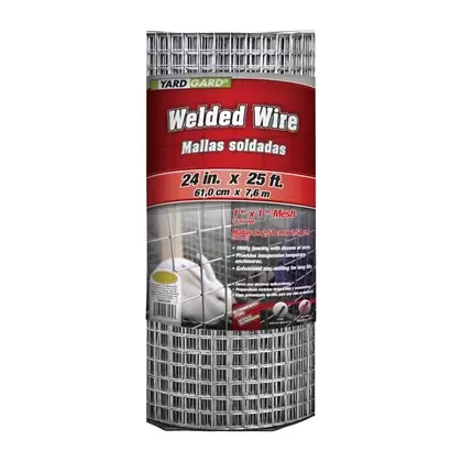 Yard Gard 2'x25' 16G Welded Wire Galvanized 1"x1" Mesh