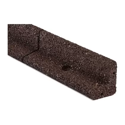EcoBorder 4' Recycled L-Shape Brown Rubber Edging