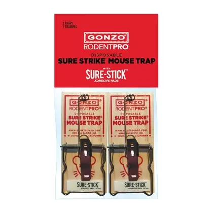 GONZO 2pk Rodent Pro Sure Stick Mouse Trap