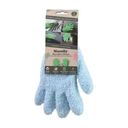 Mossify One Size Microfiber Gloves Blue