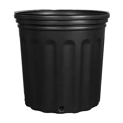 Grower Select 2 Gallon Nursery Pot, Blow Molded, Black, 65 per Case, 75 Cases per Pallet, 9.84in x 8.66in, 2.42Gal, 2Gallon