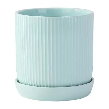 PHG 11"x11.5" Fluted Cylinder Planter Lavender 2/CS
