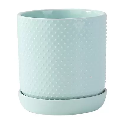 PHG 11"x11.5" Dotted Cylinder Planter Lavender 2/CS