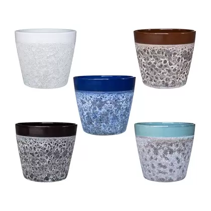 MCarr 81pc Glaze On Volcanic Planter Pallet Mixed Colors