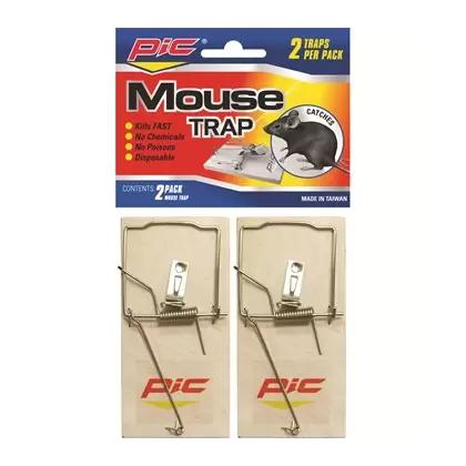 Pic 2pk Wood Mouse Trap